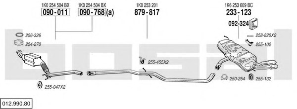 BOSAL 012.990.80 Exhaust System